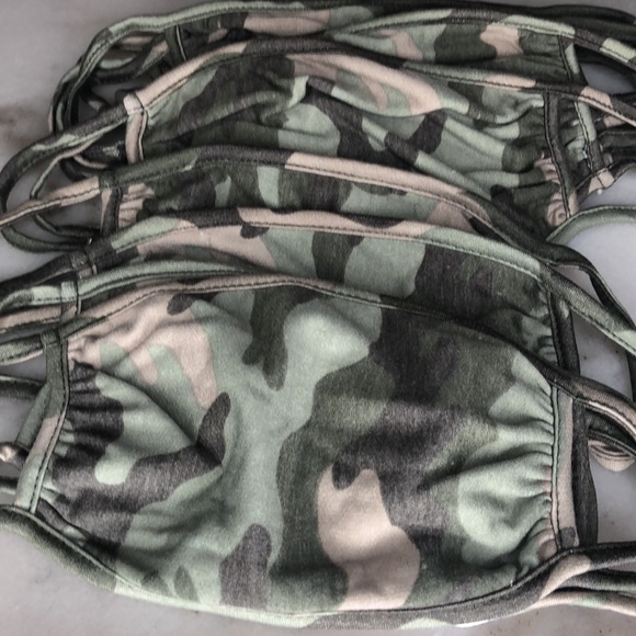 2 for $20! OLIVE CAMO PRINT FACE MASK - Picture 6 of 11